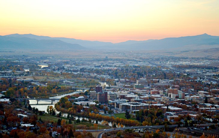 View from the "M" trail on Mount Sentinel