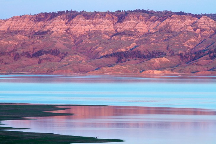 Twilight on Lake Fort Peck, Hell Creek State Park