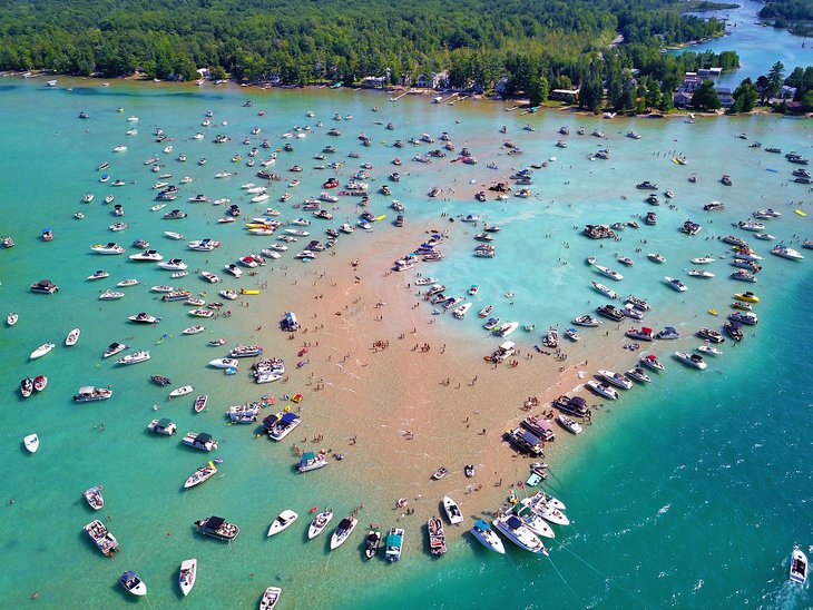 Torch Lake sandbar