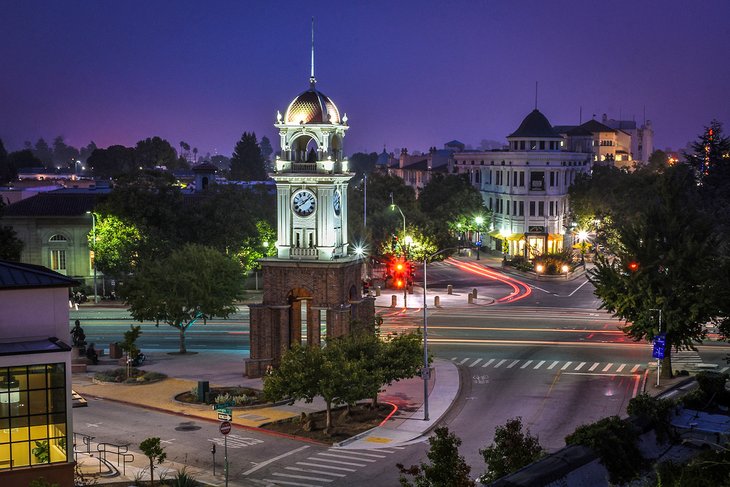 Downtown Santa Cruz at night