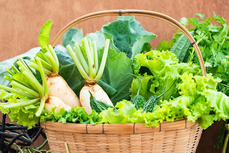 Leafy greens at the Fulton Street Farmers Market