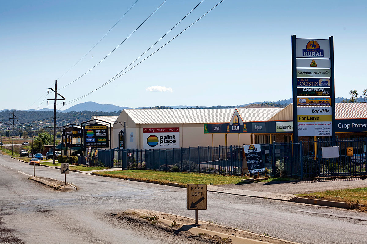 Industrial businesses on Dampier Street, Tamworth, NSW. Credit: NSW Department of Planning and Environment / Neil Fenelon