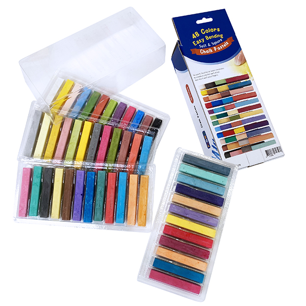 48 Colors Square Chalk Pastels Set