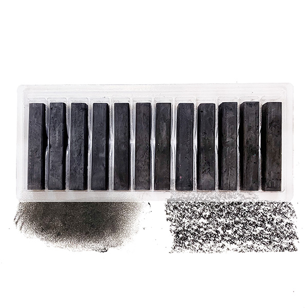 12 Pcs Soft Black Chalk Pastel