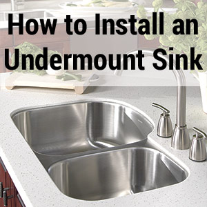 Installing an undermount sink