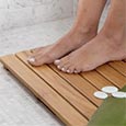 Teak floor mat