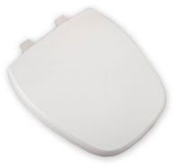 White wooden Eljer Emblem toilet seat