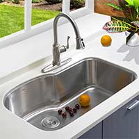 Stainless steel undermount kitchen sink