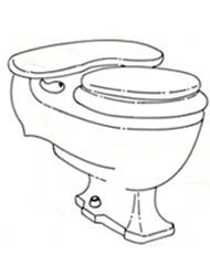 Case old-style kidney toilet