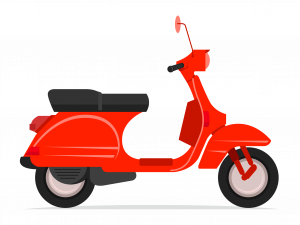 Red Scooter PNG Pic