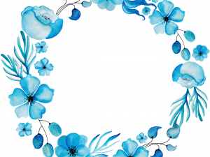 Blue Flower Illustration PNG