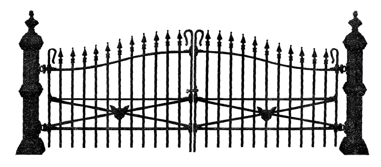 wrought iron gate, decorative fencing, entrance barrier, security gate, Gate PNG