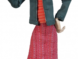 fashion doll, collectible figure, stylish outfit, articulated toy, Coraline PNG