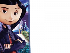 animated character, fantasy adventure, children's film, imaginative storytelling, Coraline PNG