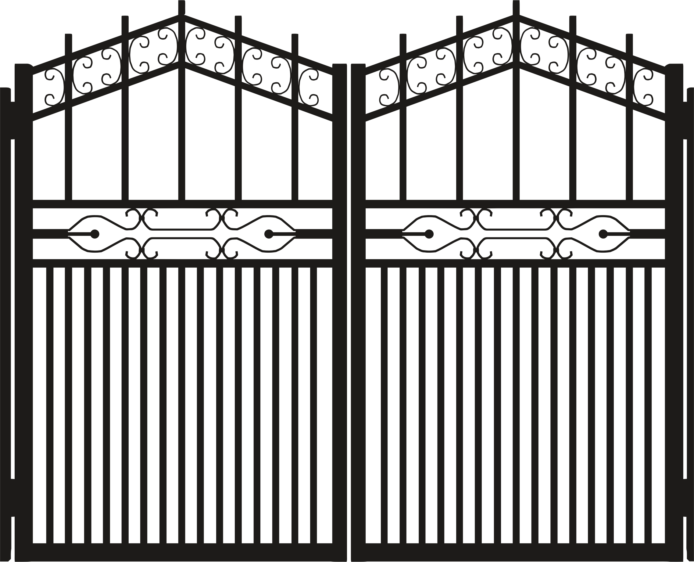 ornate gate, decorative entrance, wrought iron gates, architectural design, Gate PNG