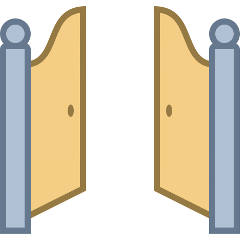 double doors, entrance, opening, threshold, Gate PNG