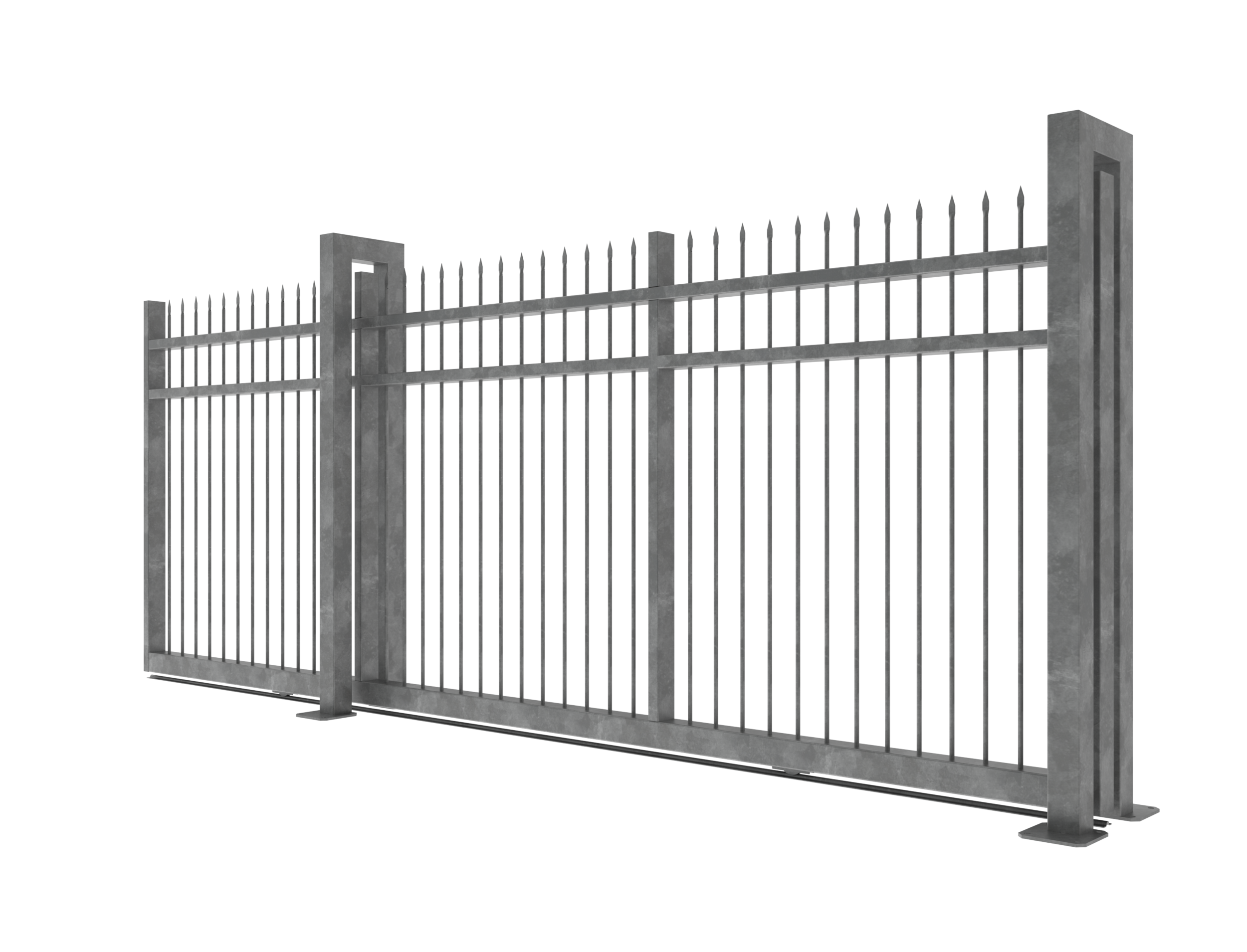 metal fence, security barrier, decorative enclosure, outdoor perimeter