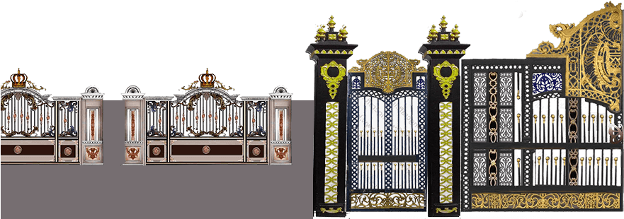 ornate gates, decorative entrance, architectural design, luxury gates, Gate PNG