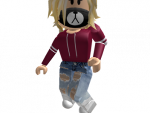 Roblox character, animated avatar, casual outfit, virtual gaming, Roblox Avatar PNG