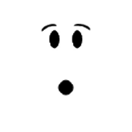 surprised face, emoticon, cartoon expression, shock reaction, Roblox Face PNG