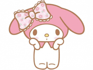 cute bunny character, pink bow, kawaii design, Sanrio mascot, Sanrio PNG