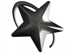 star icon, silver star, graphic design element, decorative star, Y2k Star PNG