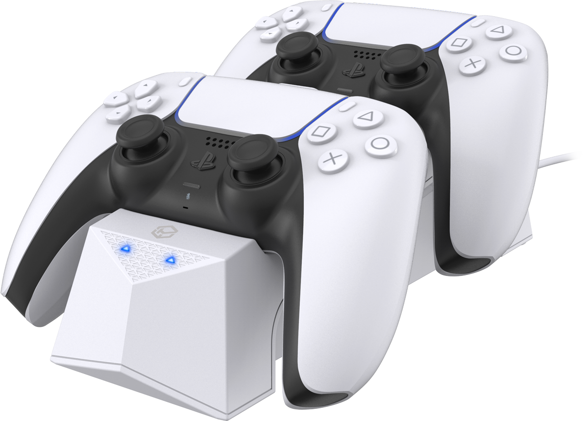 PS5 controllers, dual charging station, gaming accessories, PlayStation 5, PS5 Controller PNG