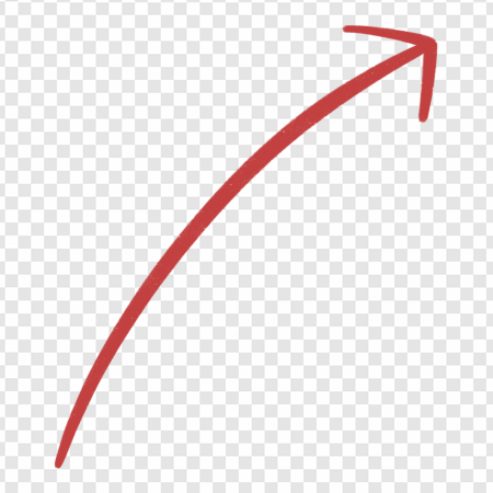 Red Arrow Reflecting Upward Journey PNG