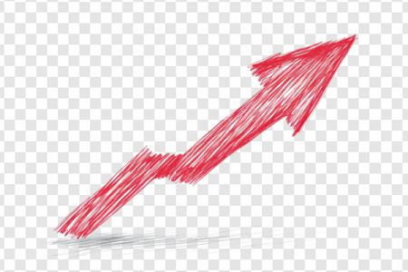 Red Arrow Sketch Engaging Illustration Concept PNG