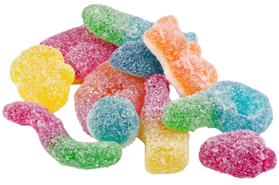 gummy candies, colorful sweets, sugar-coated treats, chewy confections, Candy PNG