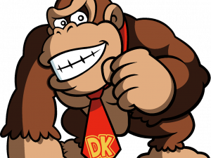 cartoon gorilla, video game character, Donkey Kong, animated animal, Donkey Kong PNG