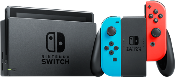 Nintendo Switch, gaming console, portable gaming, video game system, Nintendo Switch PNG