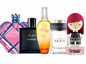 fragrance collection, luxury perfumes, designer scents, aromatic bottles, Perfume PNG