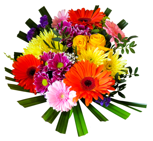 colorful bouquet, vibrant flowers, floral arrangement, fresh blooms, Flower Bouquet PNG