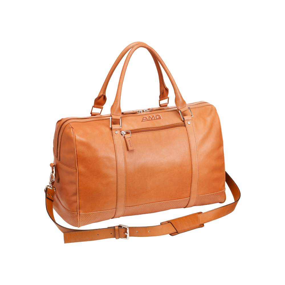 leather duffel bag, travel tote, weekend bag, stylish carryall, Leather Bag PNG