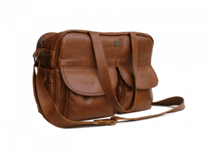 leather messenger bag, brown leather satchel, stylish shoulder bag, durable travel accessory, Leather Bag PNG