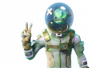 alien character, space explorer, gaming avatar, extraterrestrial figure, Fortnite PNG