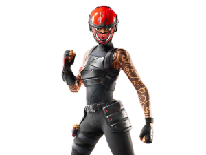 gaming character, action figure, stylized design, tattooed warrior, Fortnite PNG