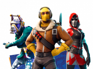 Fortnite characters, gaming avatars, battle royale outfits, multiplayer gaming, Fortnite PNG