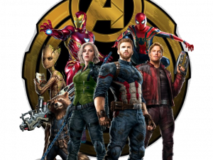 Avengers characters, superhero team, Marvel Comics, action figures, Marvel PNG