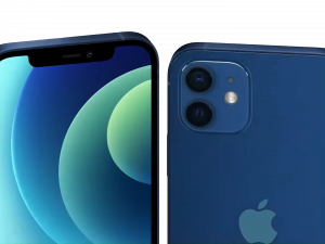 smartphone, Apple iPhone 12, blue color variant, dual camera system, Apple iPhone 12 PNG