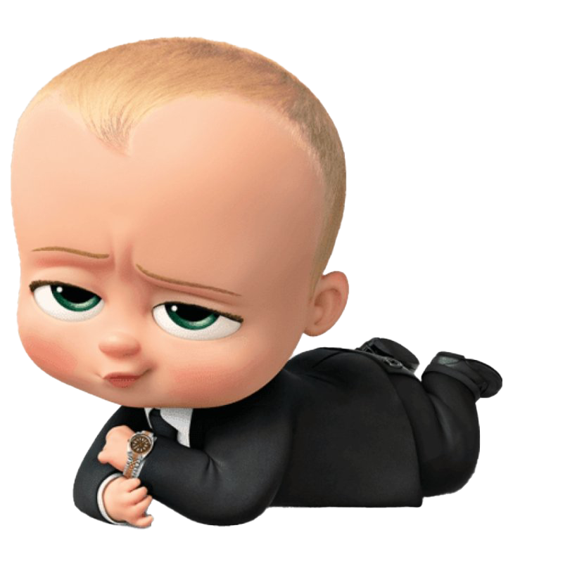 animated baby, business suit, cartoon character, toddler with attitude, The Boss Baby PNG