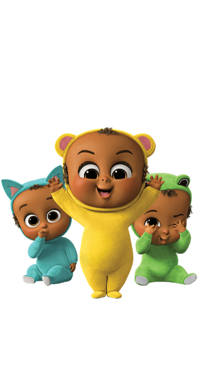 animated babies, colorful costumes, playful characters, cartoon children, The Boss Baby PNG