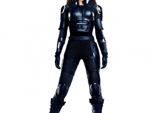 female superhero, futuristic armor, action pose, sci-fi character, X-Men PNG