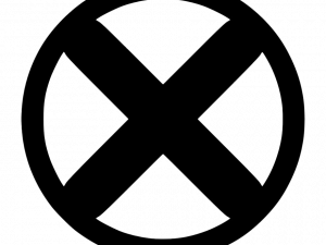 cross symbol, prohibition sign, no entry icon, rejection emblem, X-Men PNG