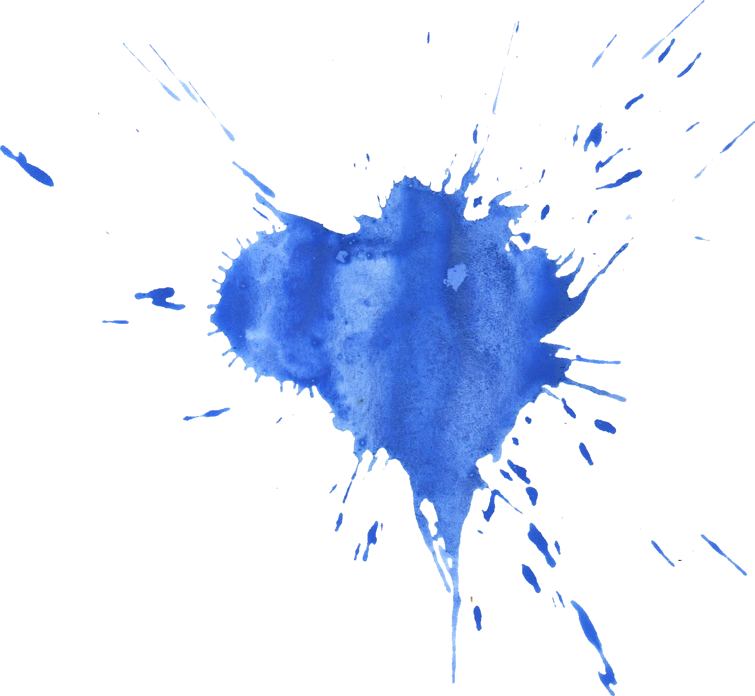 blue paint splash, watercolor texture, artistic background, creative design, Stain PNG