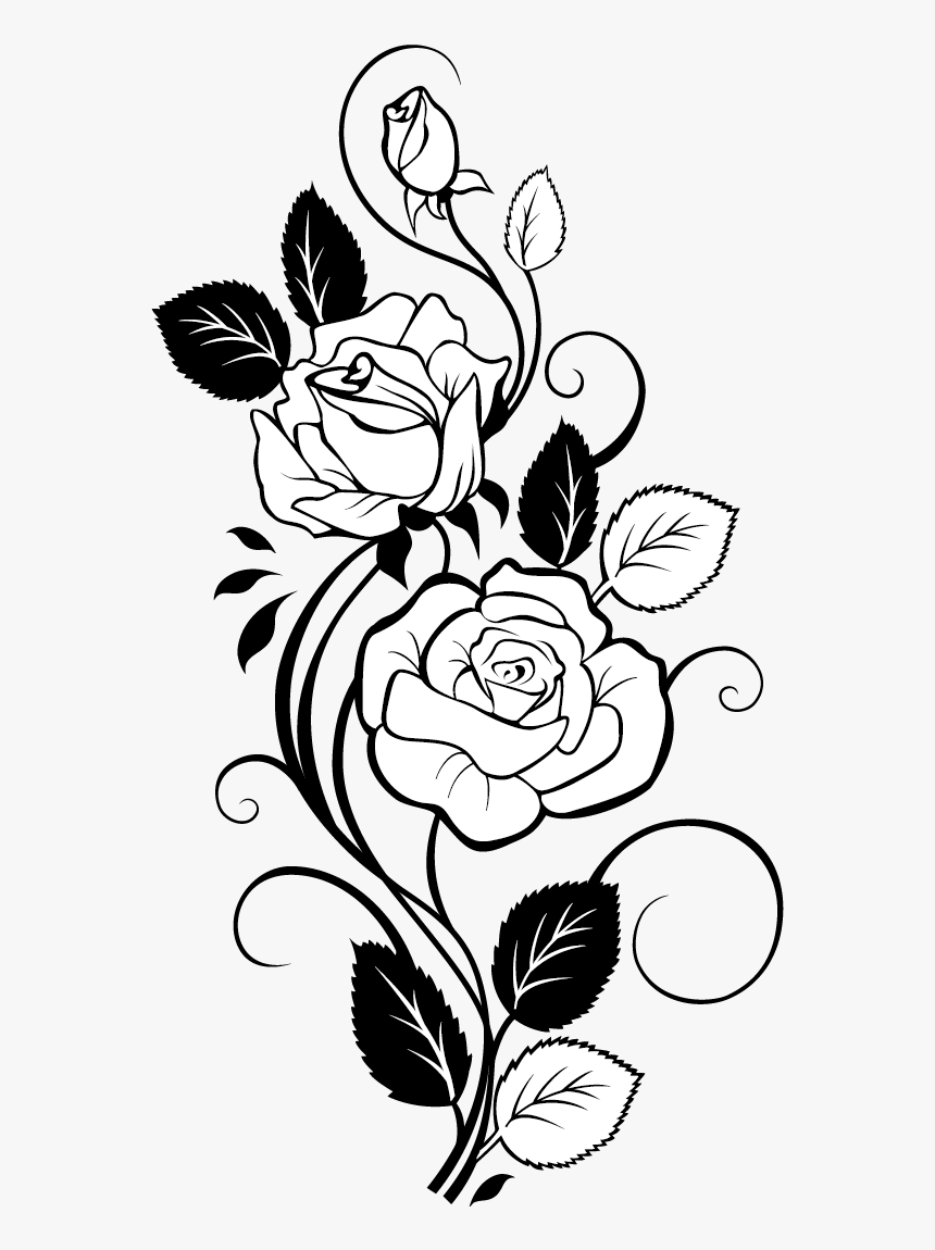 Rose Clip Art Transprent Png Free - Drawing Rose Flower Design ...