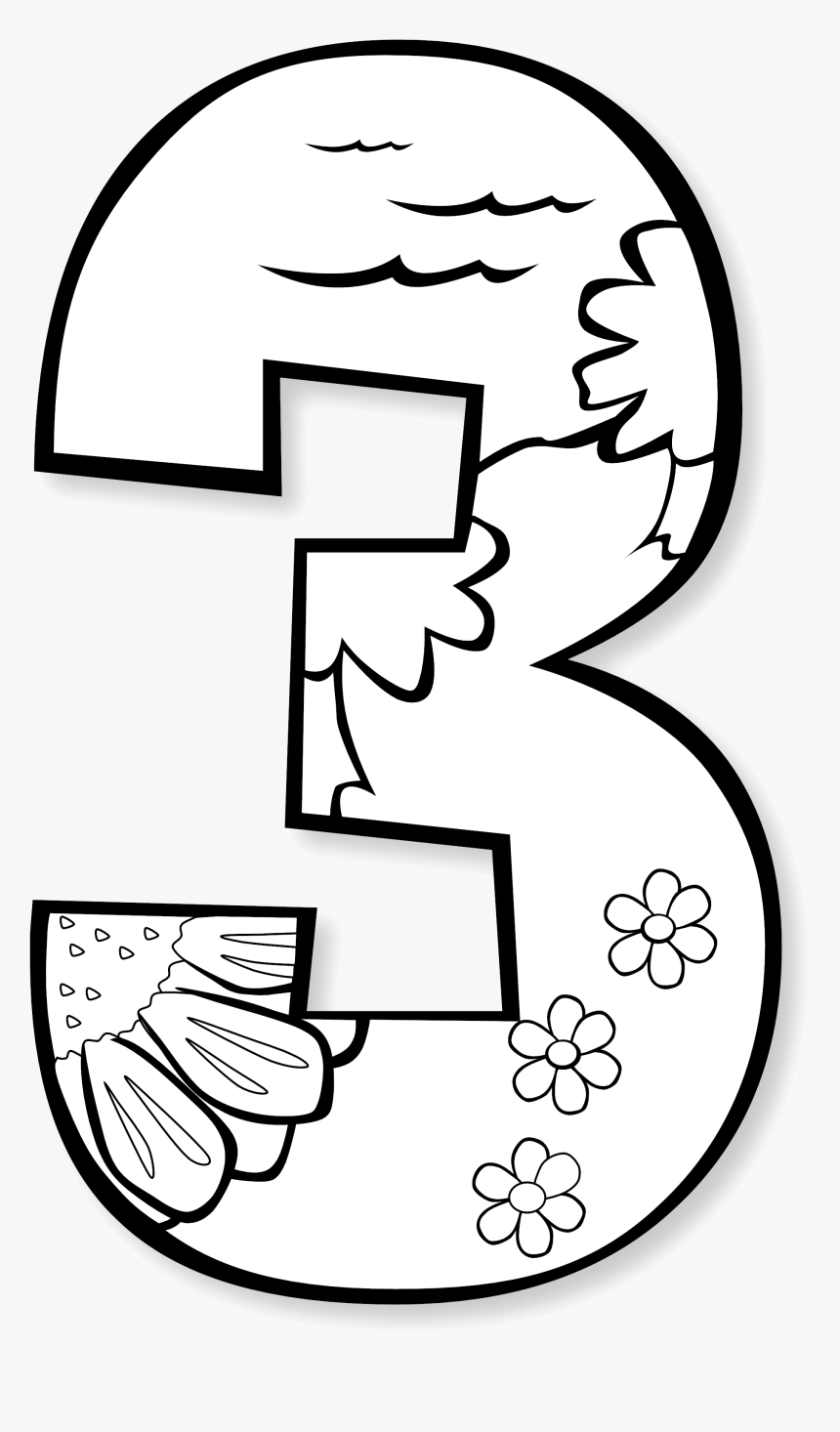 Numbers 1 10 Clipart Black And White Apple