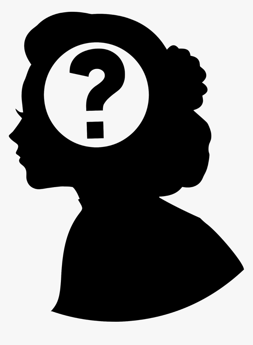 Woman Silhouette With Question Mark