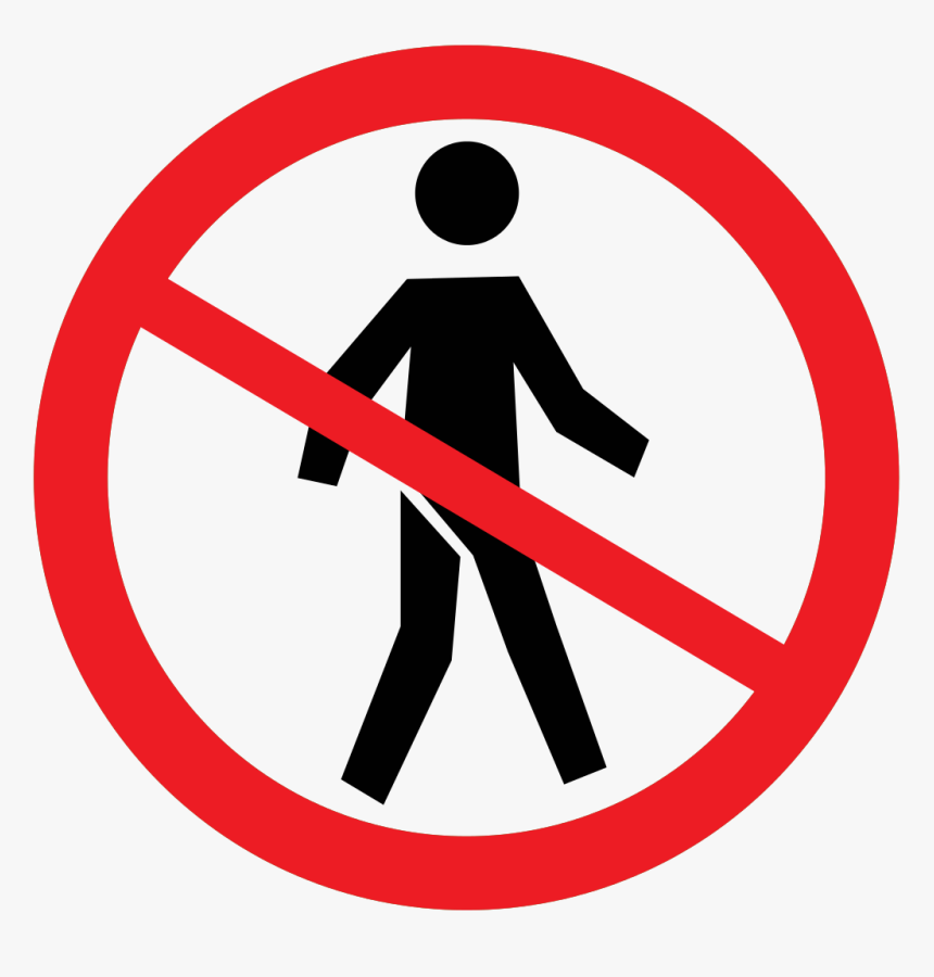 No Entry Symbol Stop No Walking Pedestrian Warning Sign Vector Images